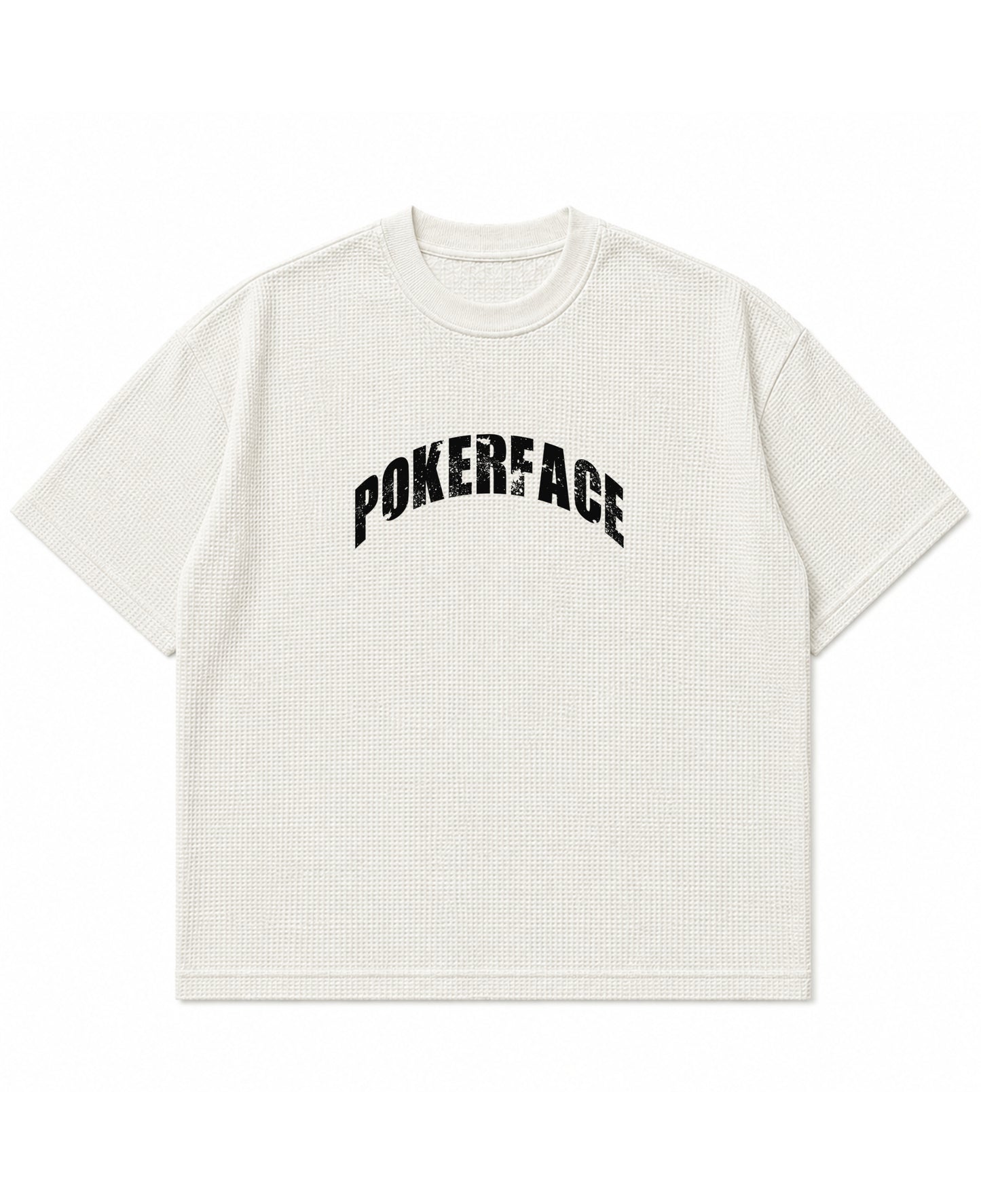Off-white waffle boxy fit Front Design