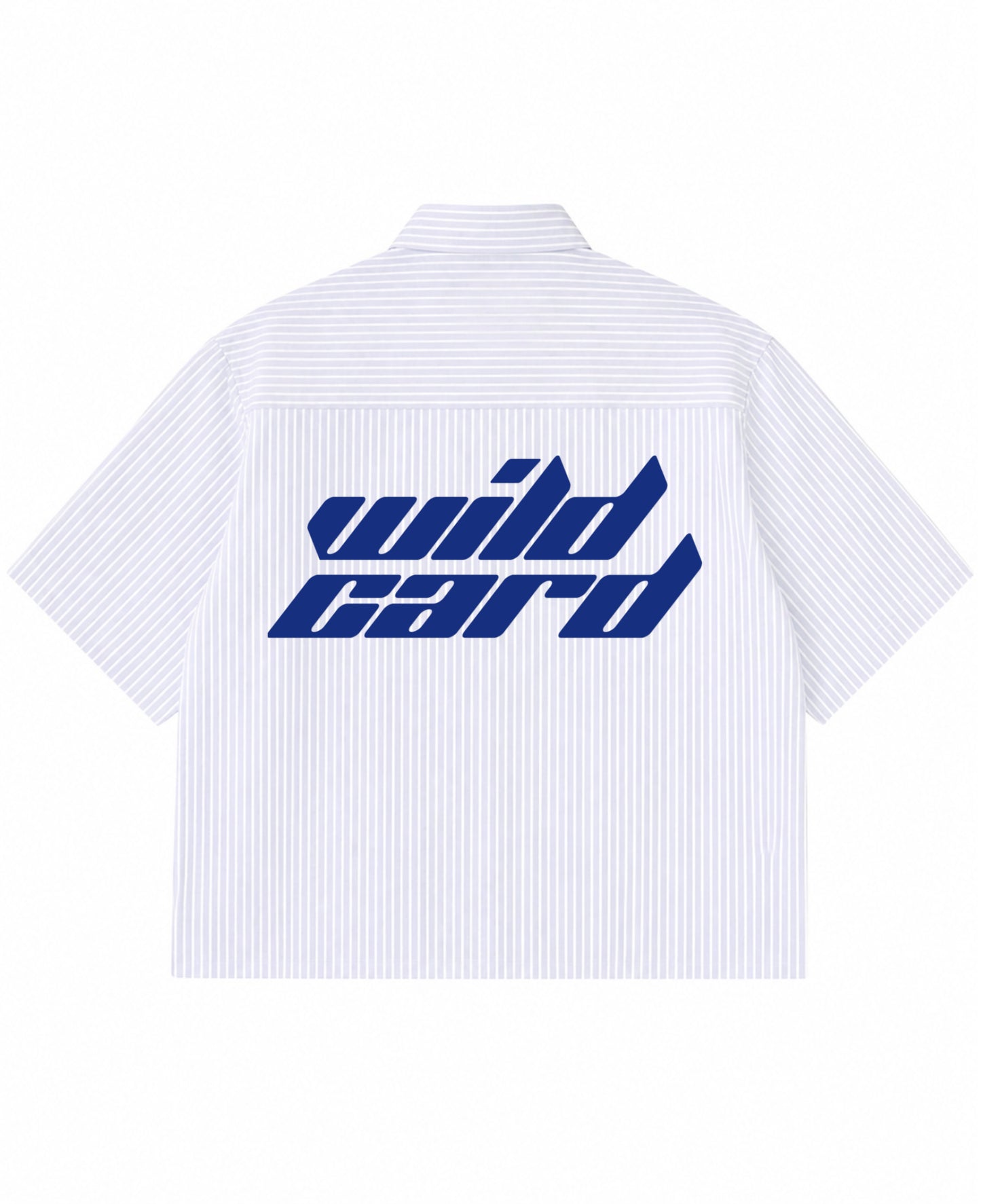 Blue Striped Oxford Boxy Shirt Back Design