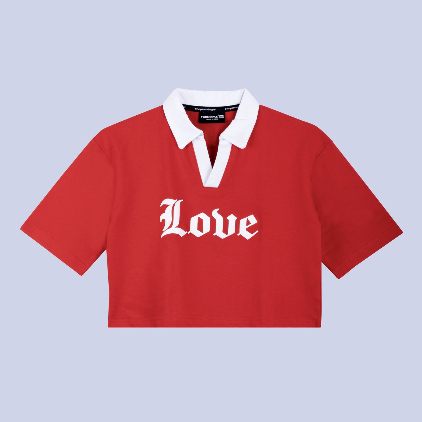 Red Cropped Polo T-shirt