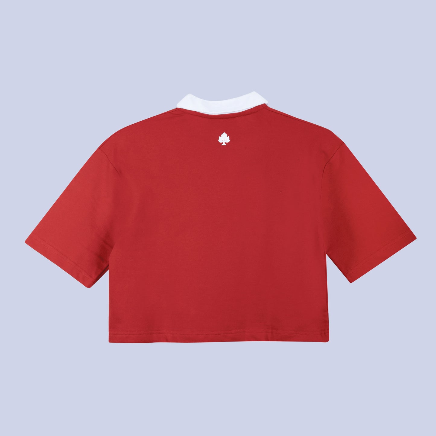 Red Cropped Polo T-shirt
