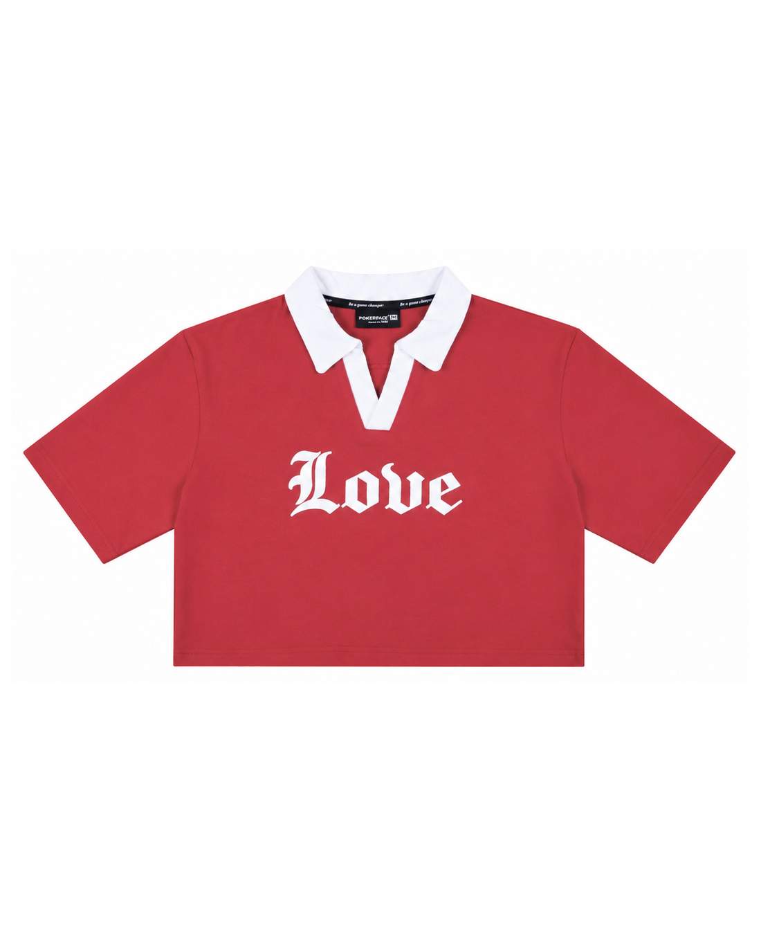 Red Cropped Polo T-Shirt - POKERFACE® Streetwear