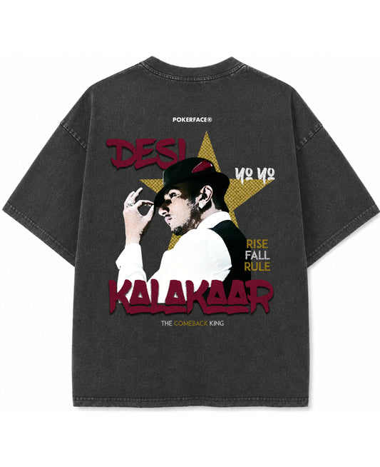 Vintage Fade Wash Oversized T-shirt Back Design