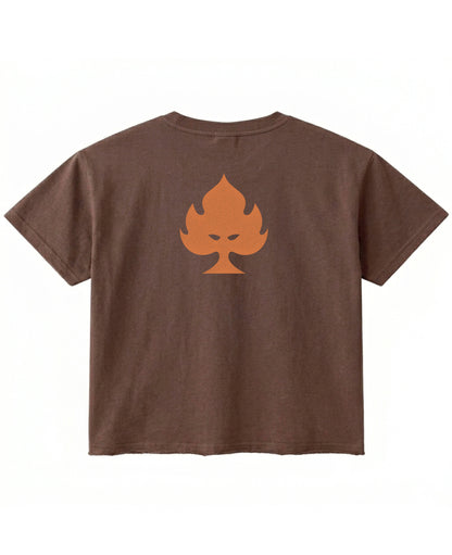 Brown Boxy Fit T-shirt Back Design
