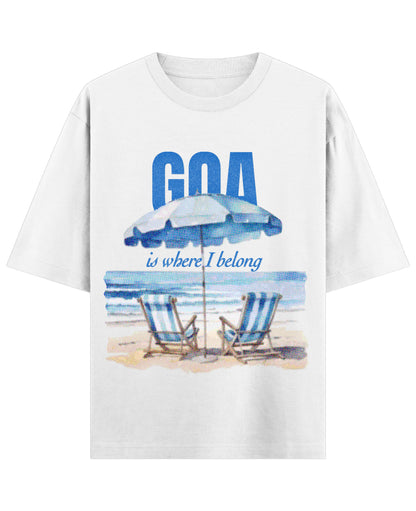 White Oversized T-shirt Front Design