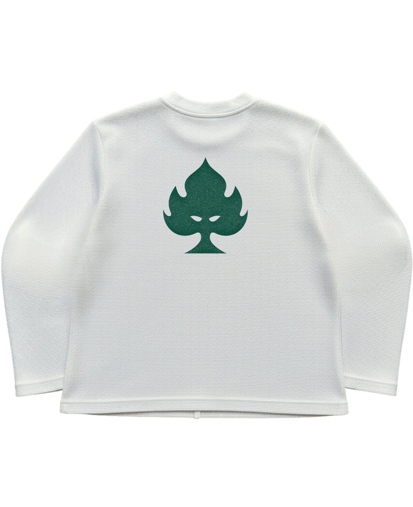 Off-white waffle knit oversized full-sleeve Back Design