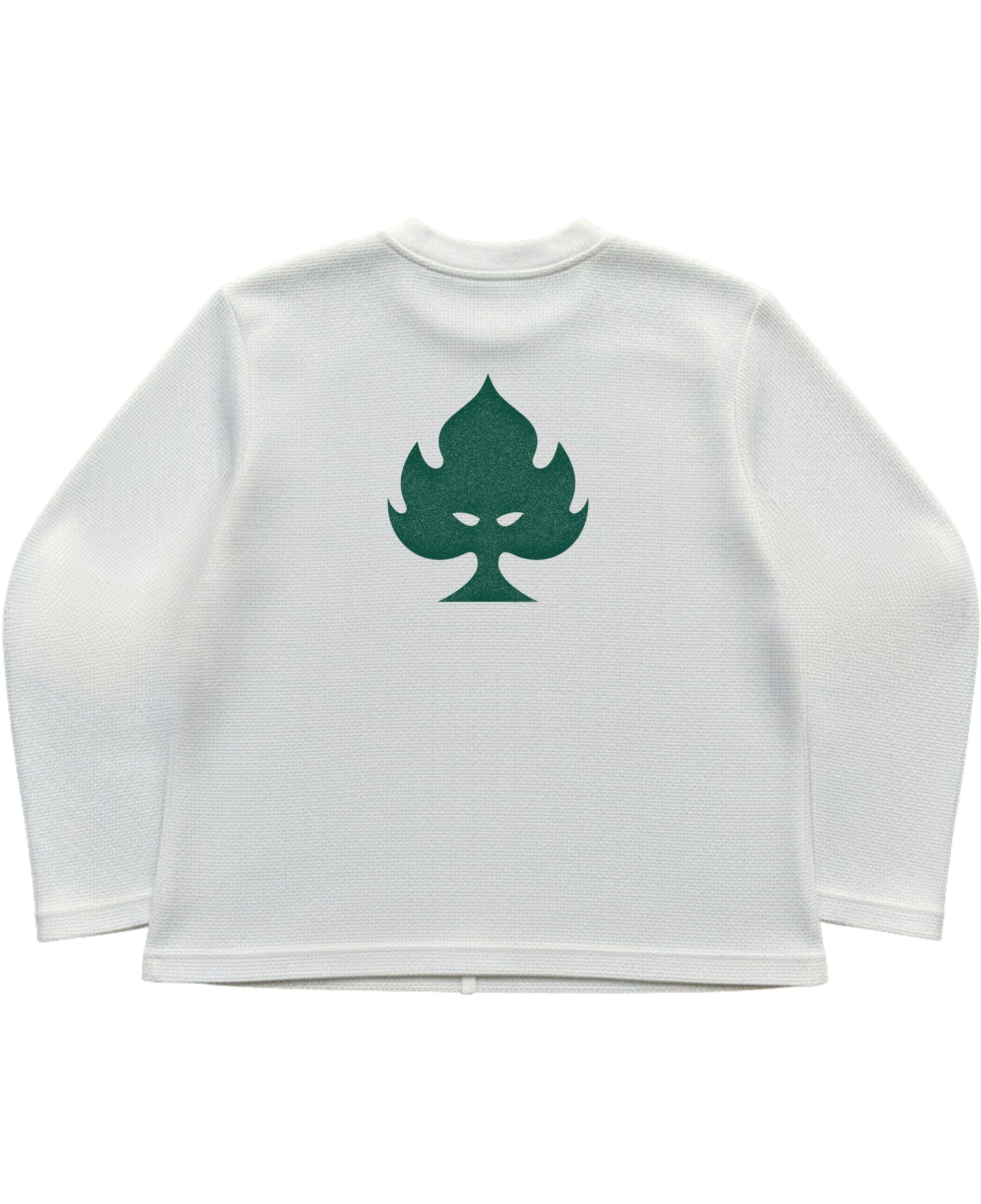 Off-white waffle knit oversized full-sleeve Back Design