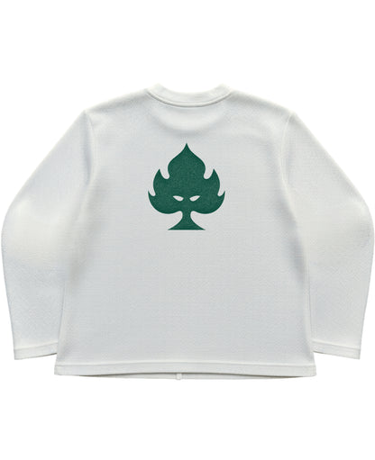 Off-white waffle knit oversized full-sleeve Back Design