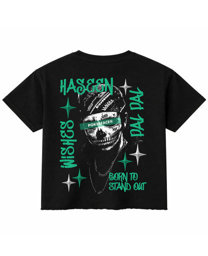 Black Boxy Fit T-shirt Back Design