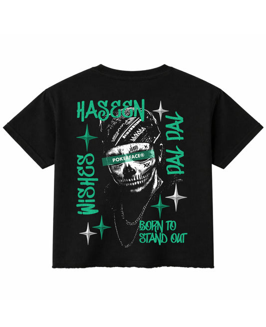 Black Boxy Fit T-shirt Back Design