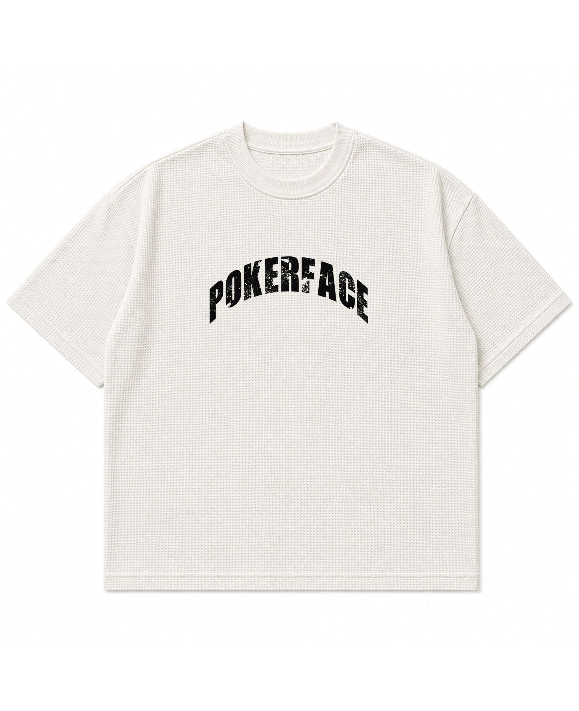 Off-white waffle boxy fit Front Design