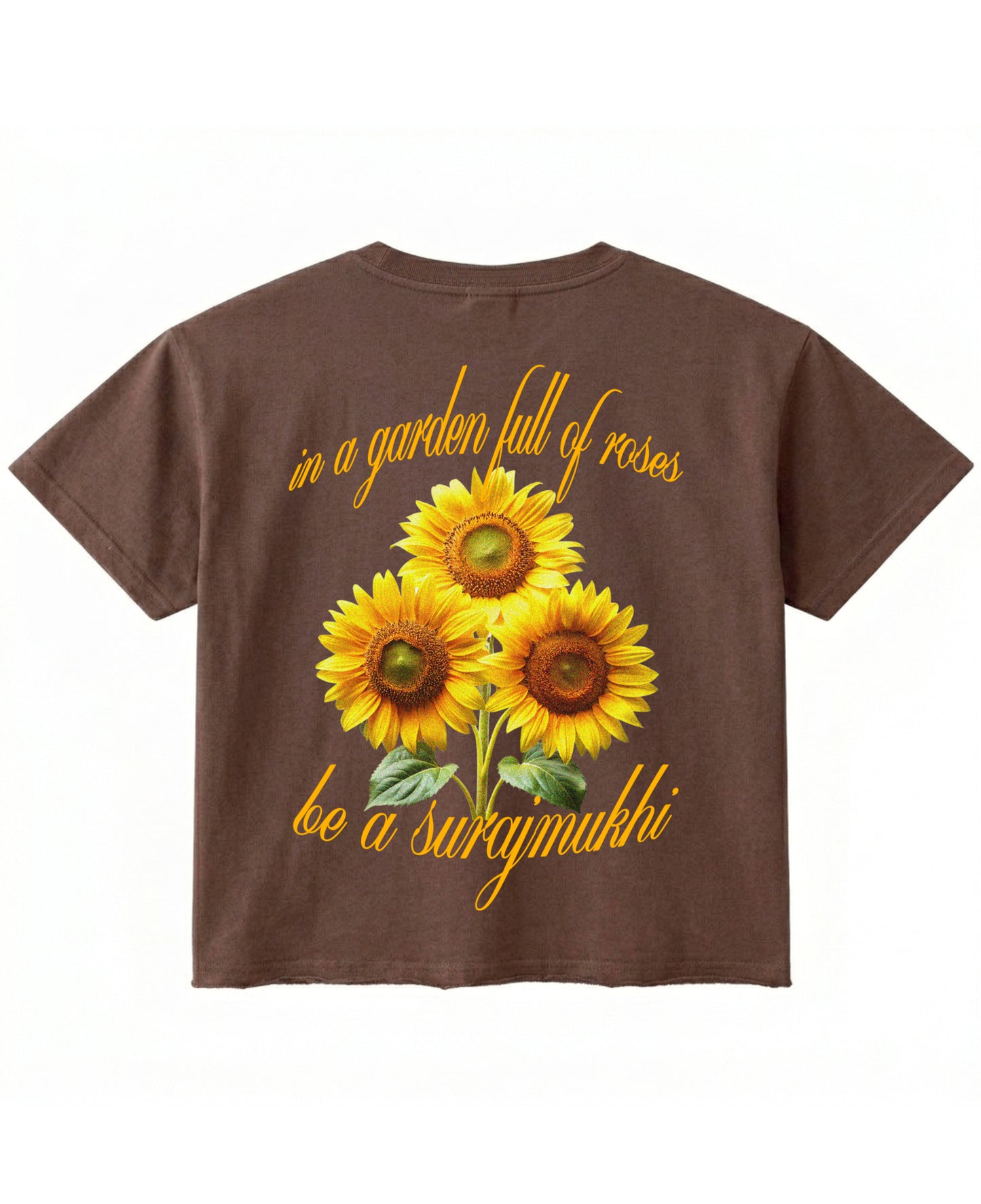 Brown Boxy Fit T-shirt Back Design