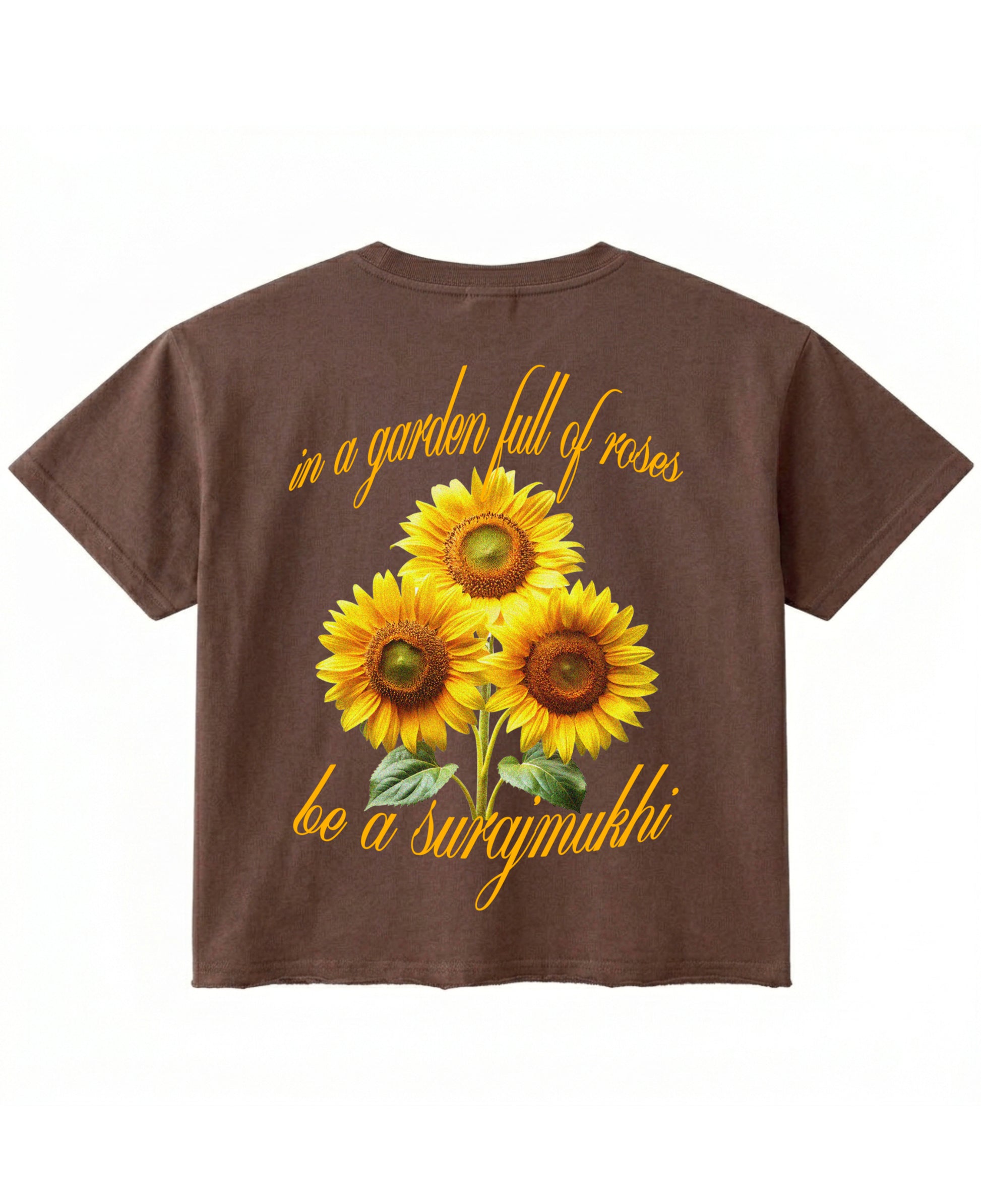 Brown Boxy Fit T-shirt Back Design