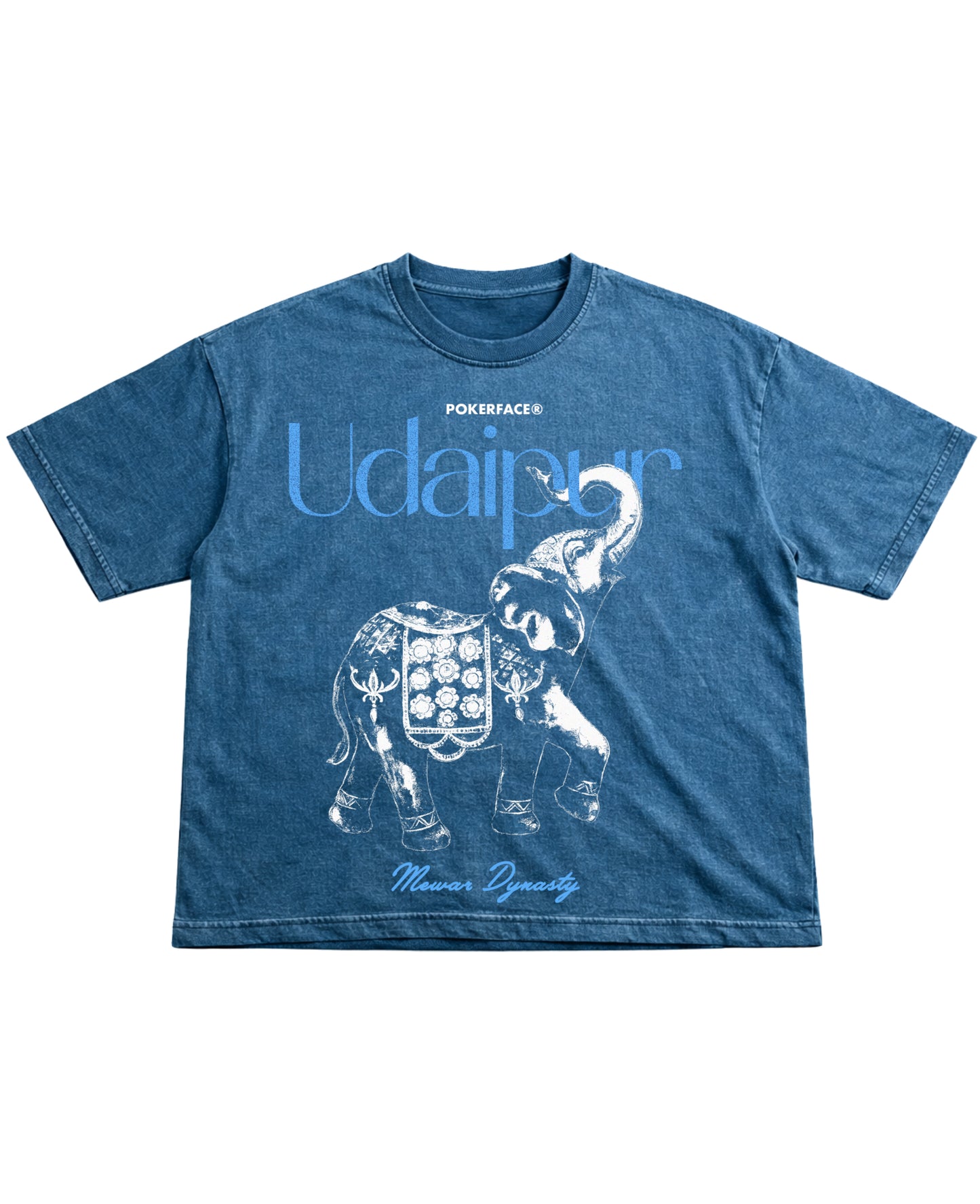 Denim Wash Boxy Fit T-shirt Front Design