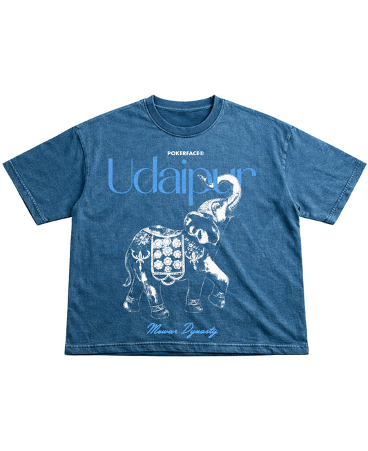 Denim Wash Boxy Fit T-shirt Front Design