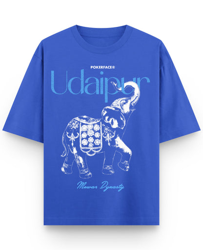 Royal Blue Oversized T-Shirt Front Design